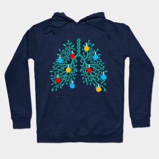 Lungs With Christmas Lights Respiratory Therapist Xmas Gift Hoodie